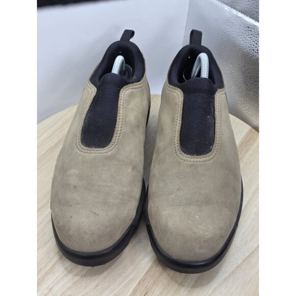 Footjoy Contour Series Mens 9 Brown Golf Mocs Shoes Soft Spikes Slip On No Laces - Picture 4 of 9